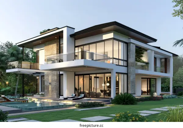 Modern Villa House in Nature