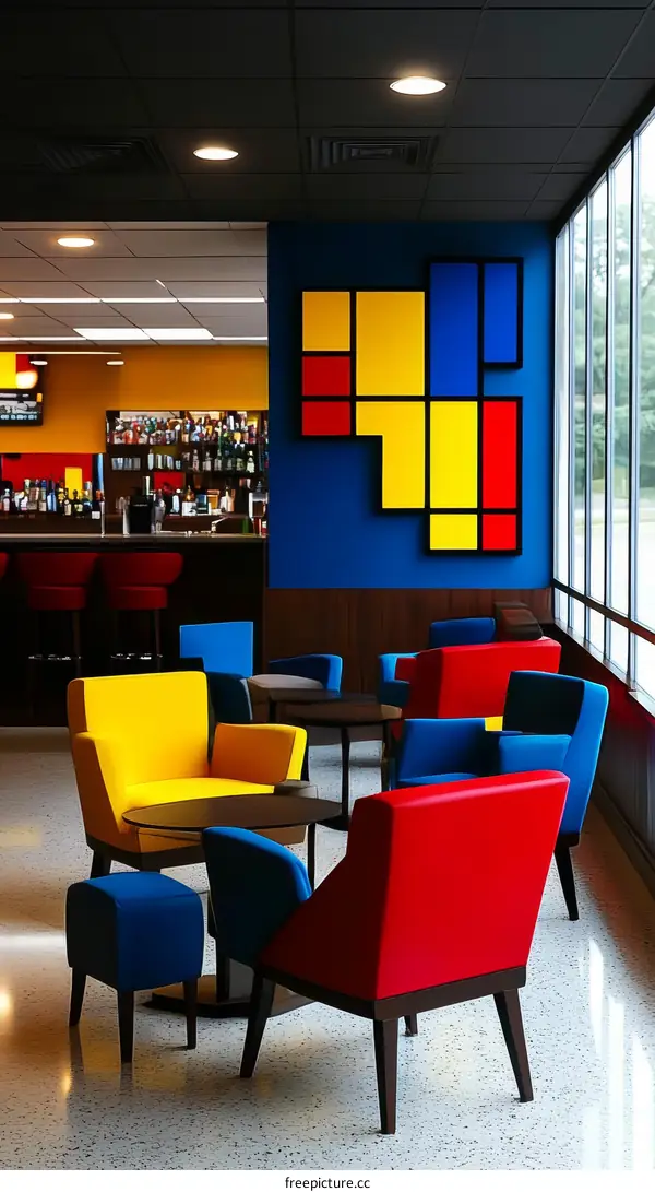 Colorful Modern Cafe Interior Design