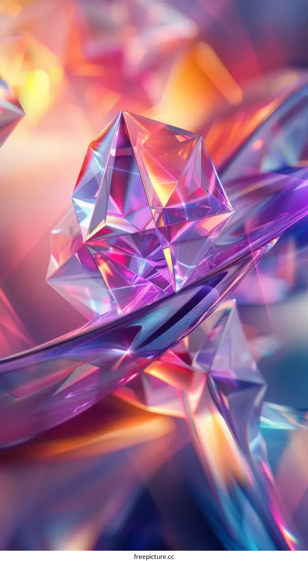 Pink and purple crystal