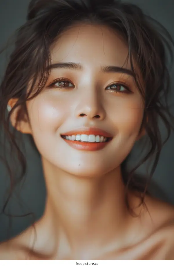 Smiling Asian woman beauty portrait