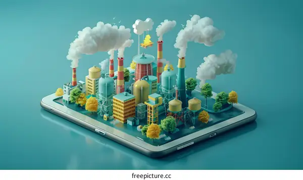 Miniature Factory on a Smartphone Screen