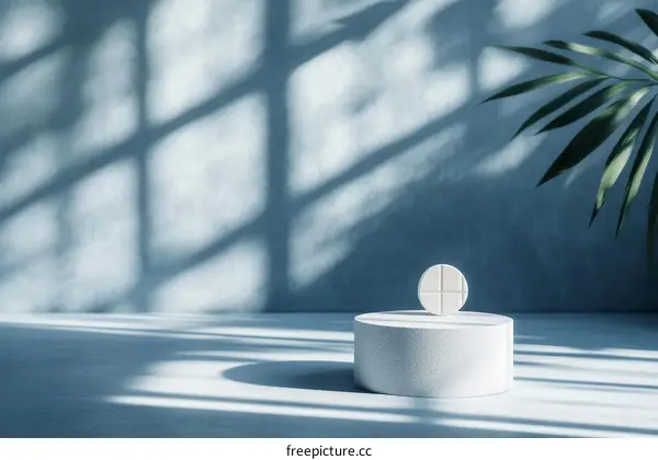 Minimalist Modern Product Display with Light and Shadow