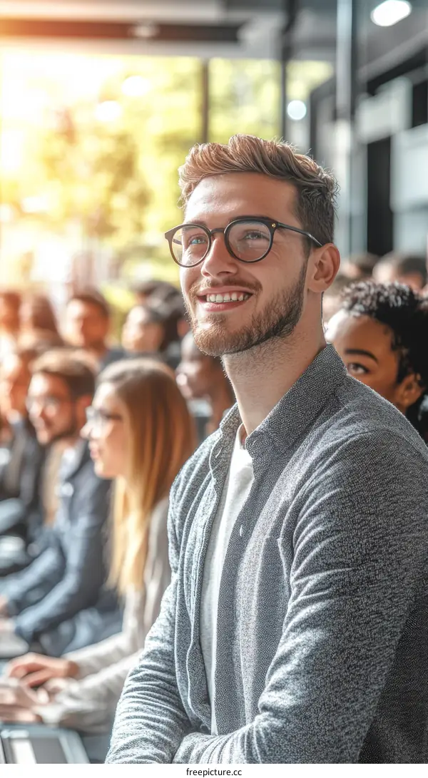 Attentive Audience Members at a Business Conference