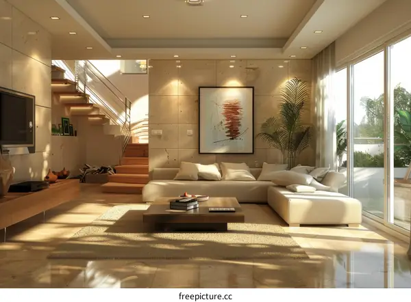 Modern Living Room Interior Design: Spacious and Stylish