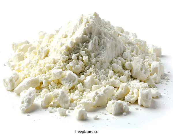 A pile of white powder