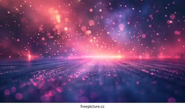 Pink Glow of Stars in the Night Sky