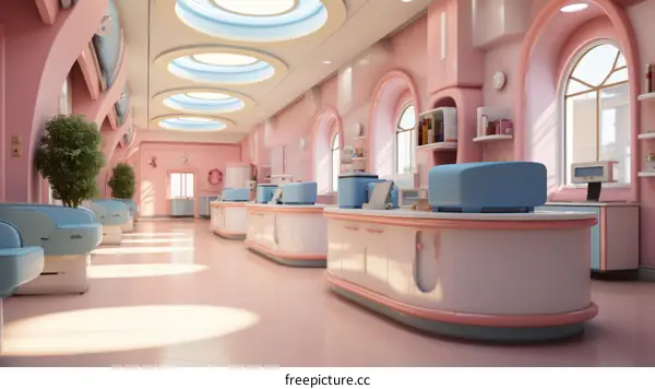 retro futuristic diner interior design