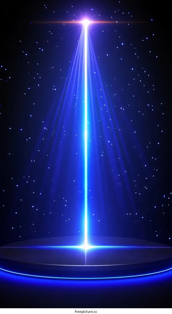 Abstract Blue Light Stage Background