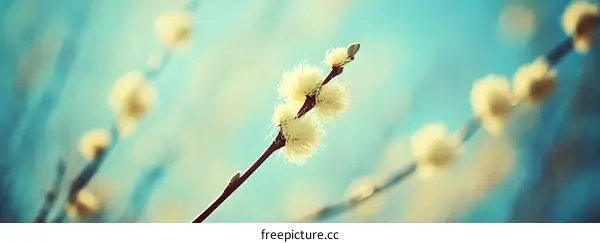 Spring Blossoms Against a Pastel Sky