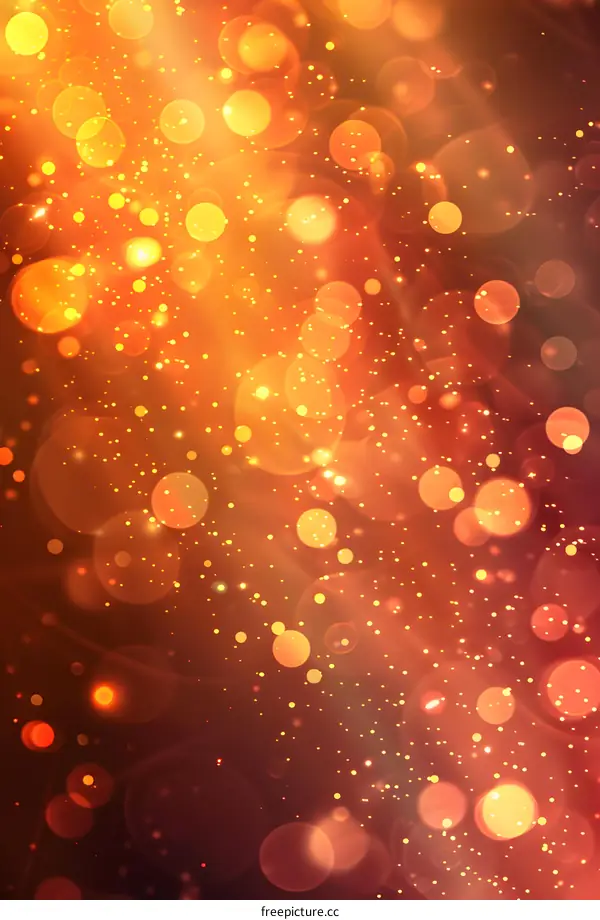 Golden and red glowing lights