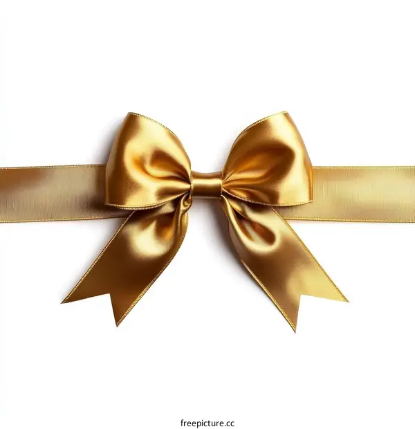 Golden Ribbon Bow Decoration