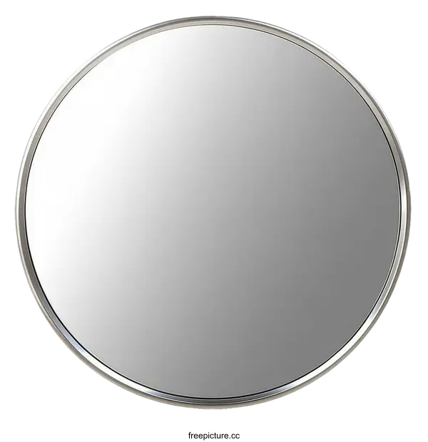 [Transparent Background PNG]Round Modern Wall Mirror with Sleek Frame