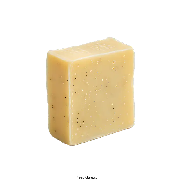 [Transparent Background PNG]Single Bar of Handmade Organic Soap on White Background