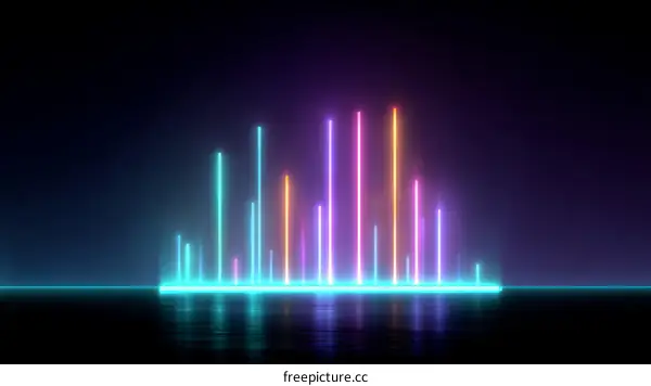 Abstract Neon Light Graphic Design