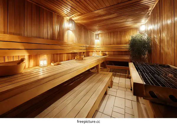 Luxury Wooden Sauna Interior Design