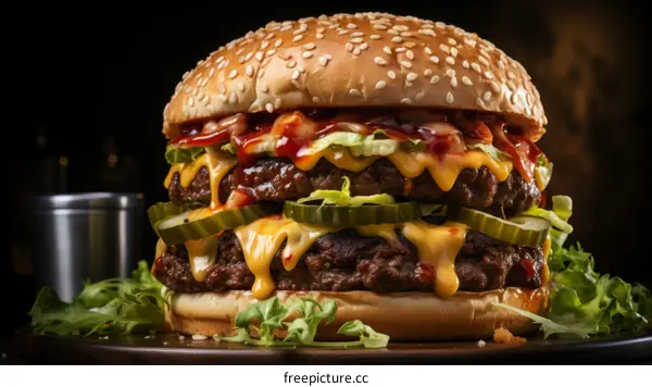 yummy tasty mouthwatering delicious cheeseburger