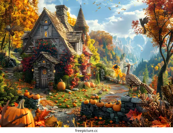 Fairytale Cottage in Autumn
