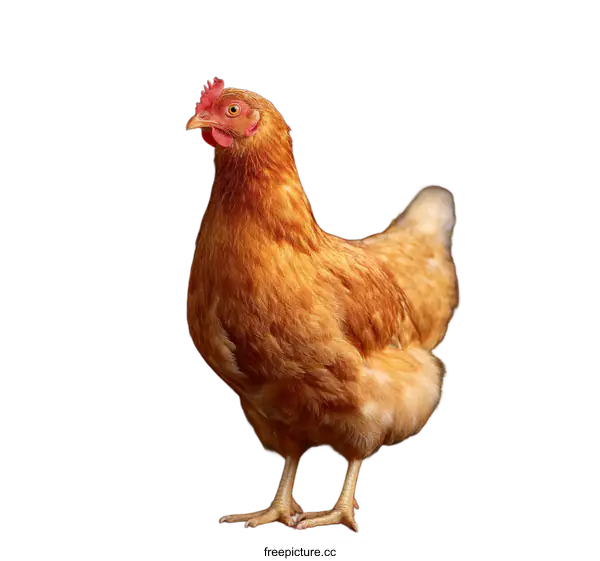 [Transparent Background PNG]Closeup of a Beautiful Brown Hen Against a transparent background