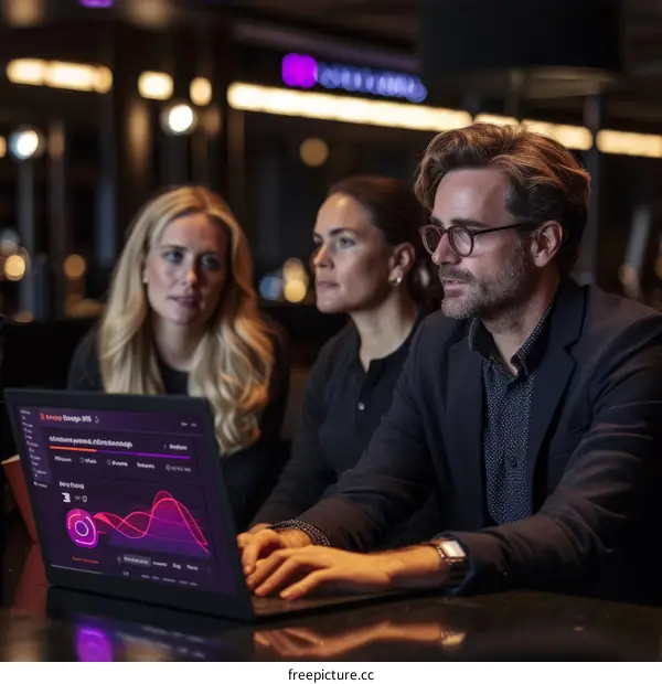 Business professionals having a meeting in a modern office