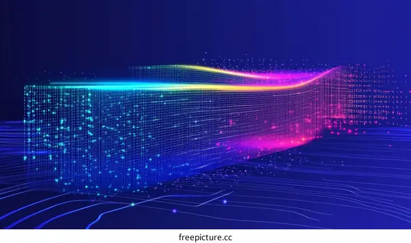 Abstract Digital Structure Futuristic Design