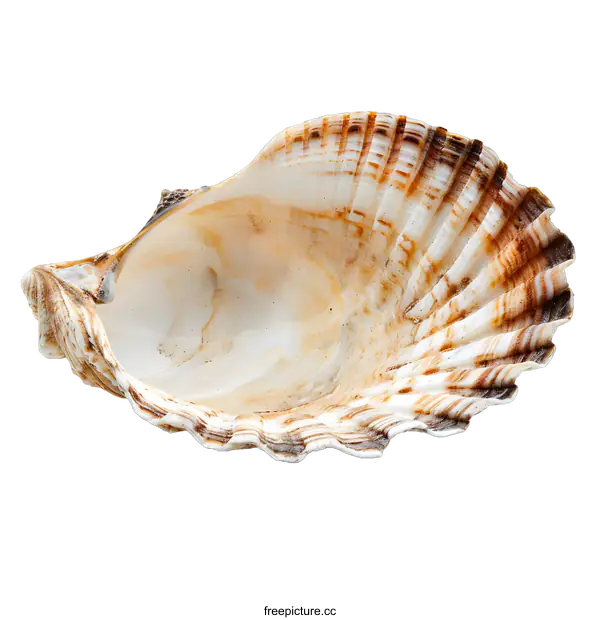 [Transparent Background PNG]Empty Seashell on White Background