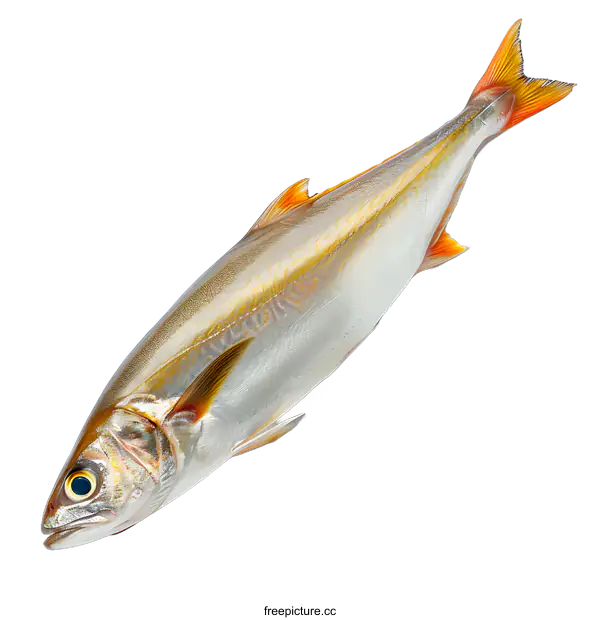 [Transparent Background PNG]Fresh Yellowtail Fish on White Background