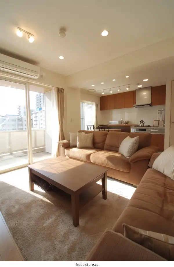 Bright and Airy Living Room With Modern Furnishings