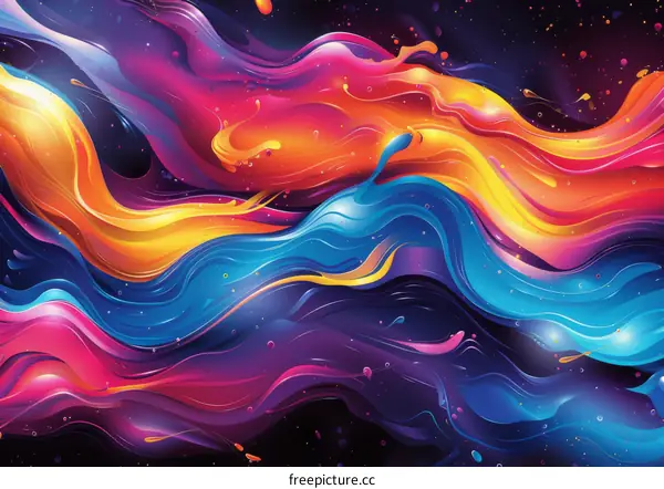 Ethereal Nebula Casts Colorful Splashes Across Space