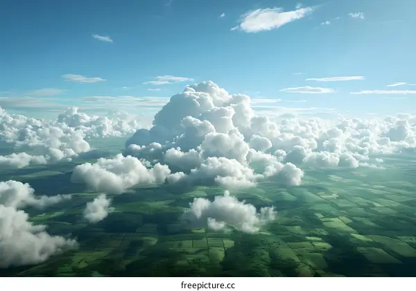 Amazing view of the Earth from above the clouds