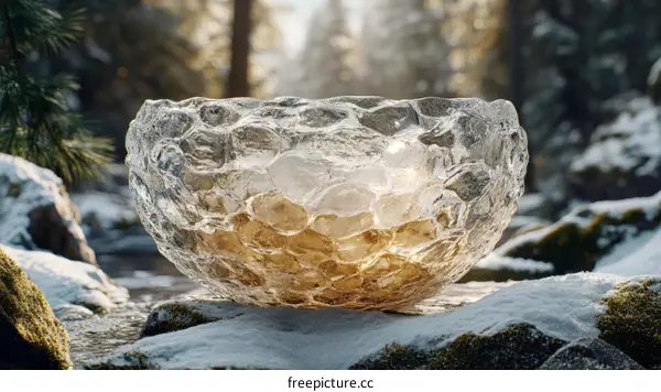 Frozen Bowl in Winter Landscape