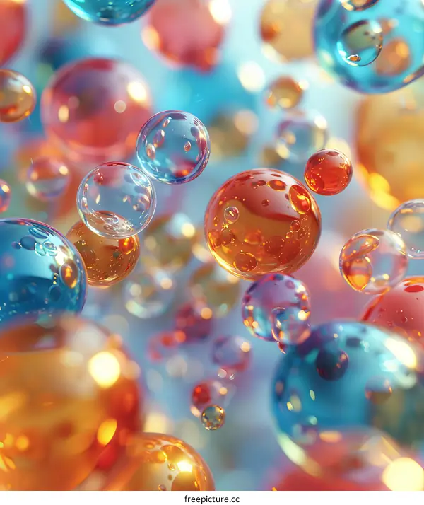 Abstract Colorful Bubbles Background