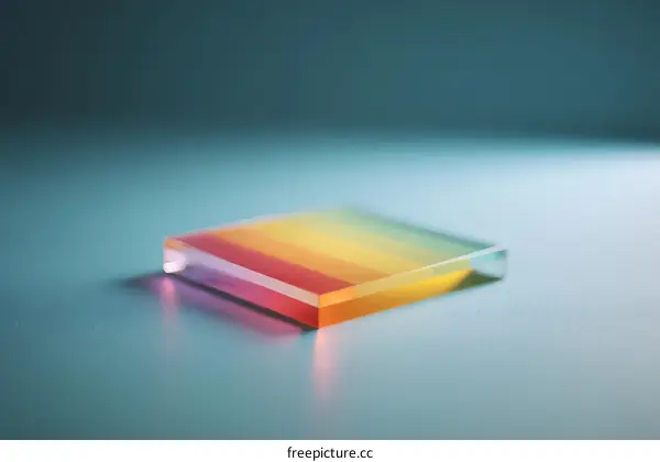 Rainbow Layers of Acrylic Block