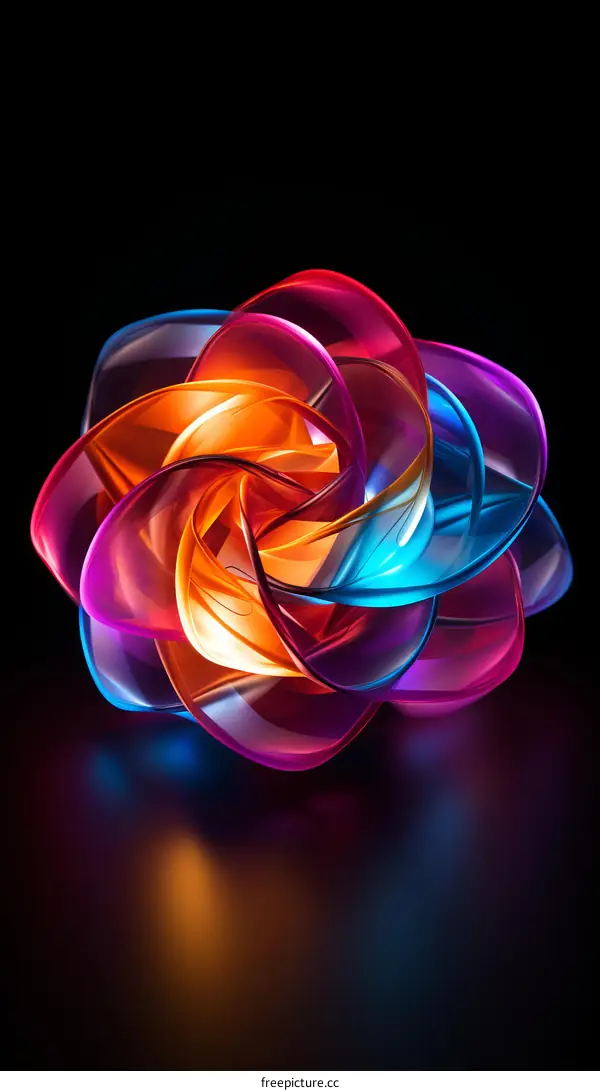 Vibrant 3D Abstract Flower Rendering