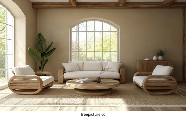 Modern Wooden Living Room Interior Design