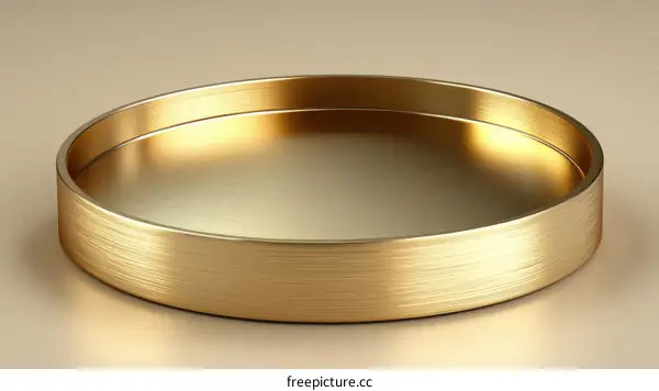 Elegant Gold Circular Tray Illustration