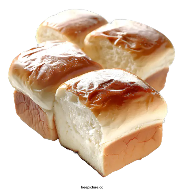 [Transparent Background PNG]Freshly Baked White Bread Loaf
