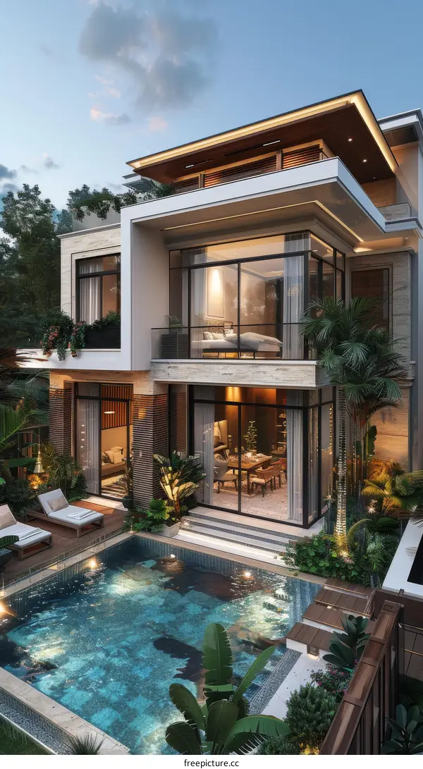 Modern Villa with Pool and Garden