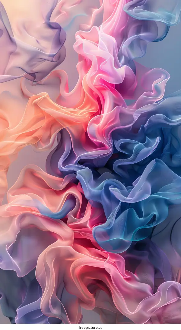 Surreal Abstract with Vivid Pastel Hues