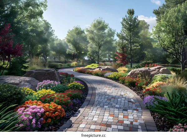 Garden landscape design renderings