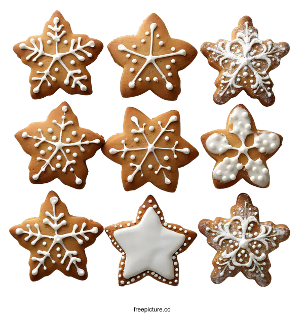 [Transparent Background PNG]Christmas snowflake cookies