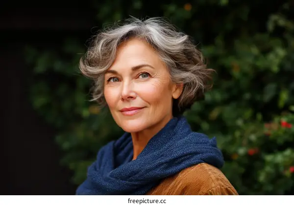 Portrait of a Happy Senior Woman Outdoors