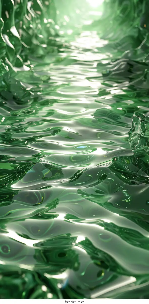 Liquid With Refraction And Shadows