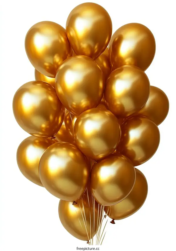 Golden Balloons Cluster Close Up