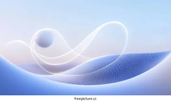 Abstract Light Blue Digital Waves