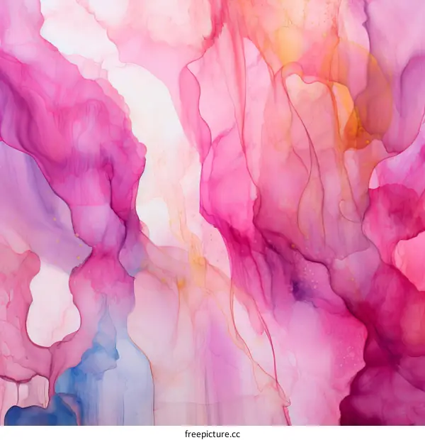 Pink and blue abstract painting