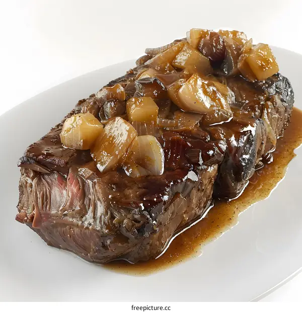 Seared Steak with Onions and Gravy