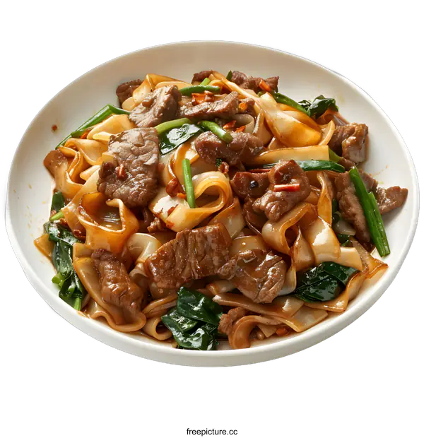 [Transparent Background PNG]Beef chow fun