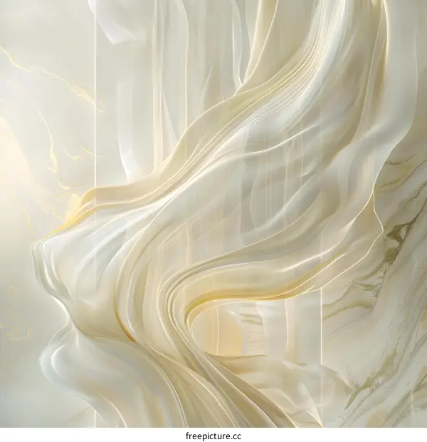Abstract Beige And Gold Fabric Drape Background