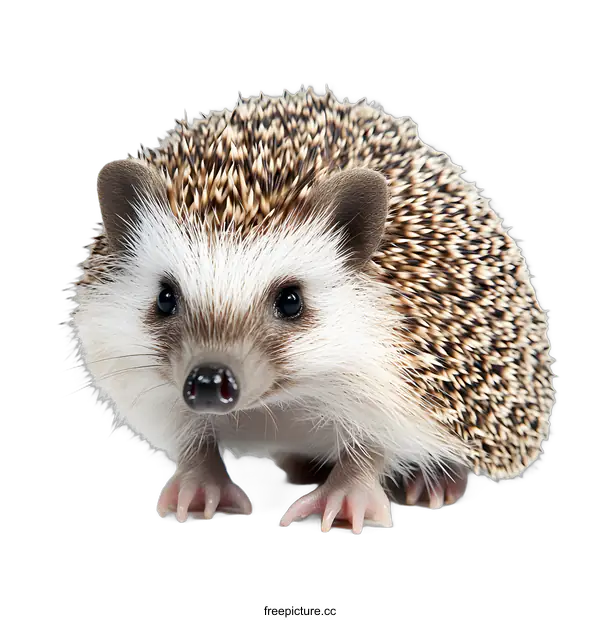 [Transparent Background PNG]Cute Hedgehog Standing On White Background