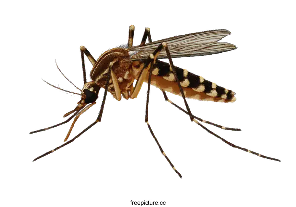 [Transparent Background PNG]Close-up of a Mosquito on White Background